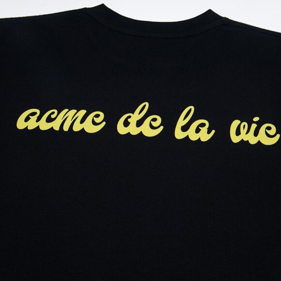 Acme De La Vie Black Short-Sleeved T-Shirt With A Boy Listening To Music Print - Picture 7 of 9